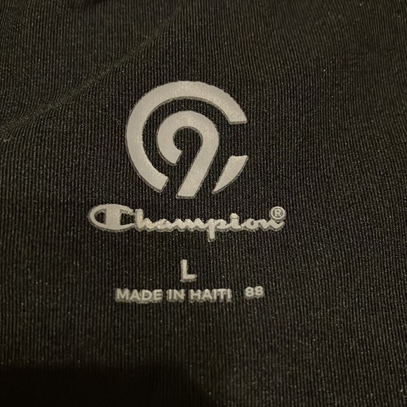 EUC Sz L Champion black poly/spandex shirt - Picture 2 of 5